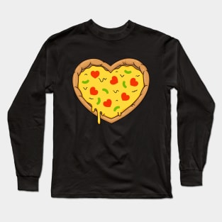 Pizza Shirt & Gifts: Say I Love Pizza With a Cute Pizza Heart for Pizza Lover Long Sleeve T-Shirt